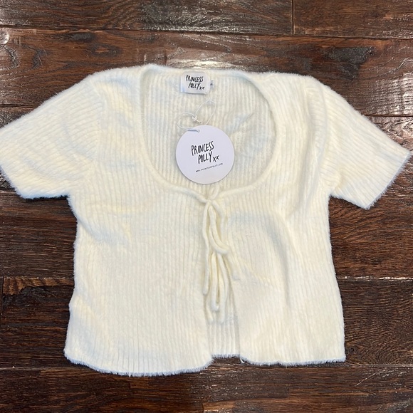 Princess Polly Esha Tie Up Top in size M/L White - Picture 1 of 3